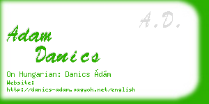 adam danics business card
