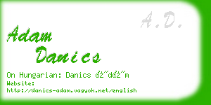 adam danics business card